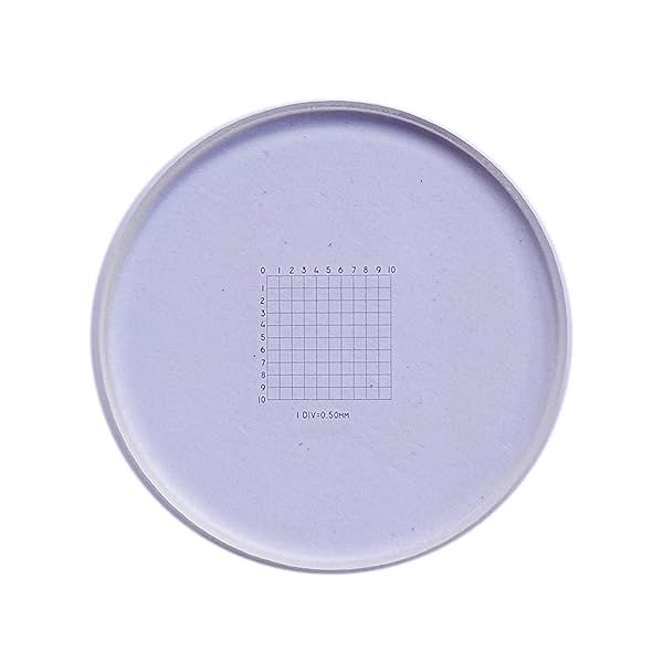 0.5mm Microscope Eyepiece Micrometer Ruler for Accurate Calibration - 19mm Diameter