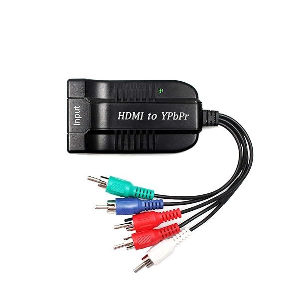 1080P HD HDMI to RGB Component Scaler Adapter with R/L Audio - High-Quality Video Converter
