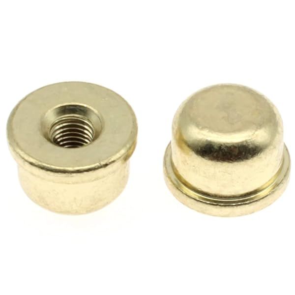 FDXGYH 2pcs Gold Lamp Finials Caps 1/4-27 for Lamp Shade Holder & Harp - Durable & Stylish