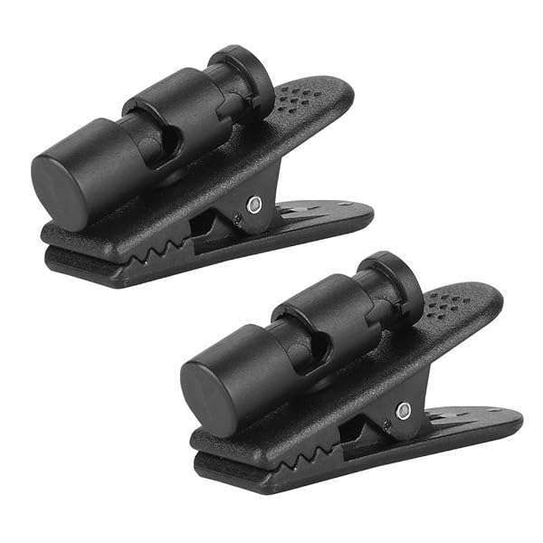 2 Packs Large Headphone Clip Hooks for Earphone Wires - Compatible with Mobile, Walkie Talkie & MP3 Headsets
