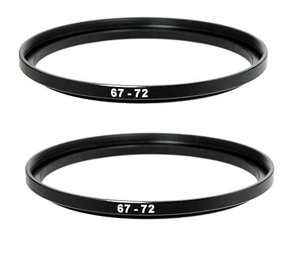 67-72MM Step-Up Ring Adapter (2 Pcs) for DSLR Lens - 67mm to 72mm Filter Ring for ND, UV, CPL & Infrared Filters