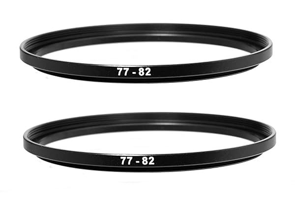 77-82MM Step-Up Ring Adapter for DSLR: 2 Pcs 77mm to 82mm Filter Ring for ND, UV, CPL & Infrared Filters