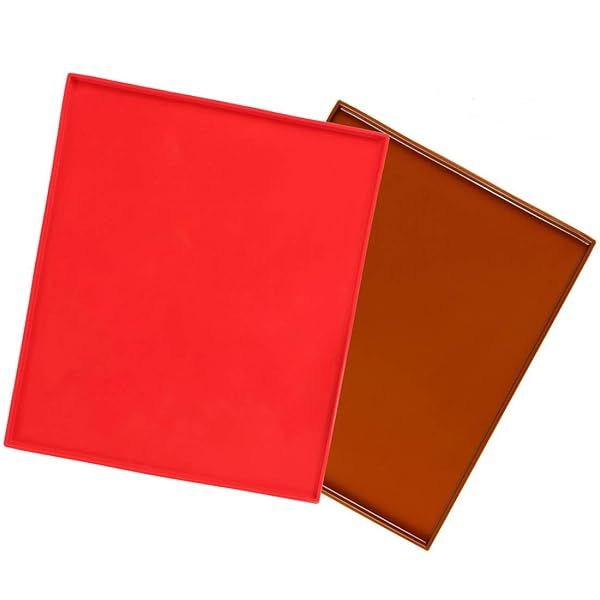 Luck Love Silicone Jelly Roll Pan Set Flexible Baking Tray for Cookies and Swiss Cakes 2 Pcs Bakeware Mat