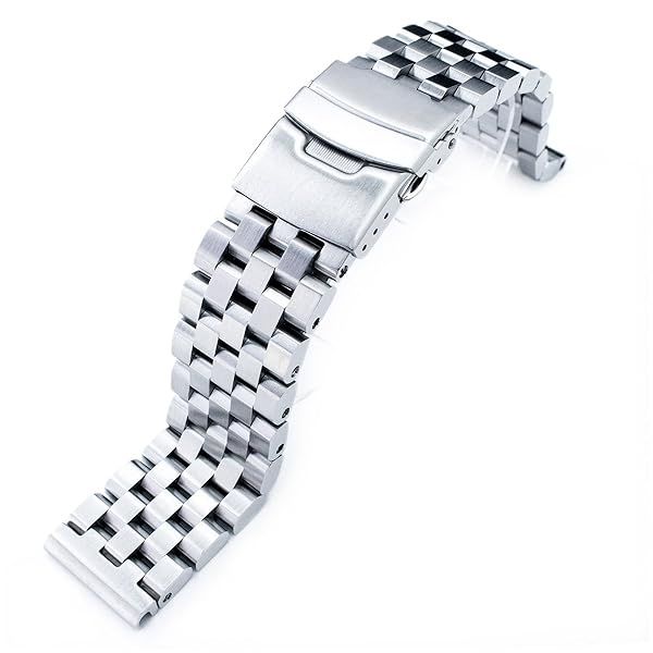 22mm Super Engineer II Watch Bracelet - Premium 316L Stainless Steel Straight End
