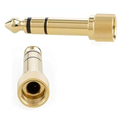 2PCS 6.35mm Stereo Adapter for Sony 7506, ATH-M50X, AKG K240, Beyerdynamic DT-990 - HD280, HD212, HD477, HD497 Compatible