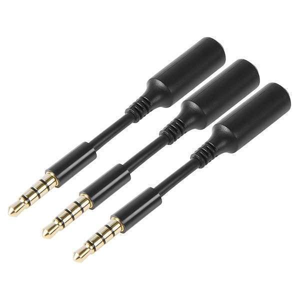 3-Pack 3.5mm AUX Extension Cable - Male to Female Audio Adapter for iPhone, iPod, Smartphone & Home Speakers