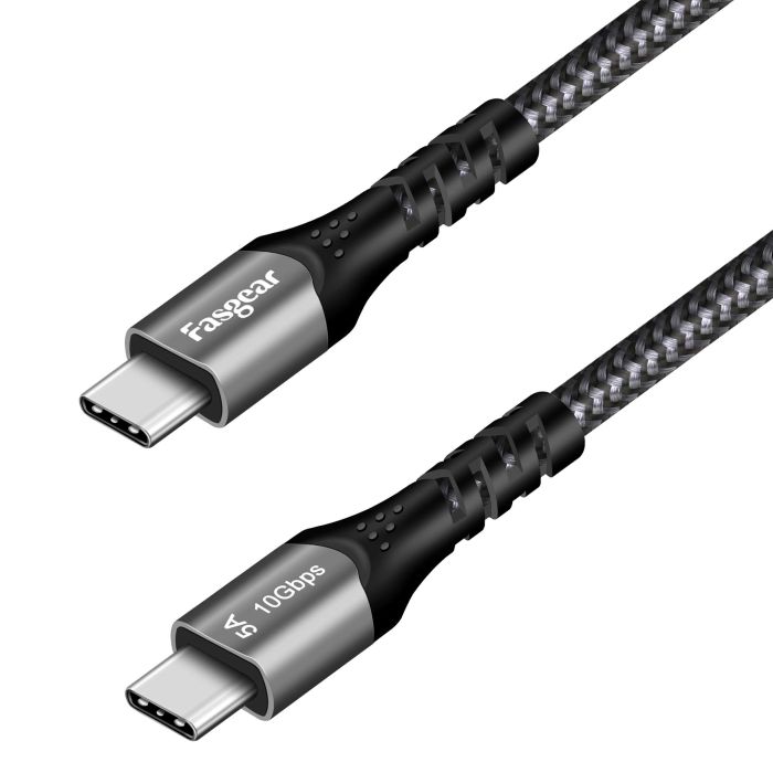 Fasgear 6ft USB C to USB C Cable - 10Gbps, 100W Fast Charge, 4K Video Output, Compatible with MacBook, Quest & More