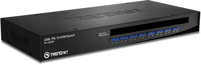 TRENDnet 16-Port Rack Mount USB KVM Switch: VGA, USB, Auto-Scan, Hot Pluggable - TK-1603R Review & Features