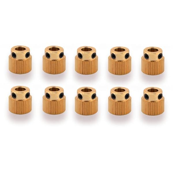 10PCS Brass Extruder Wheels for 3D Printers - 26/40 Teeth Drive Gears for CR-10, Ender 3, MK7 & MK8