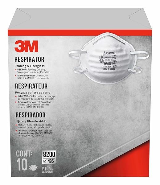 3M 8200HB5-A SandFBG Respirator 10PK - Ultimate Protection for Dust & Particles
