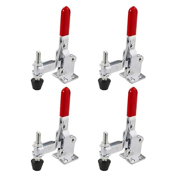4 Pcs Heavy Duty Toggle Clamp Set - 200Lbs Capacity, Quick Release, Antislip Hand Tool 102B