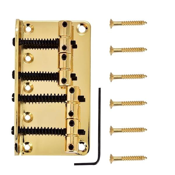 4 String Vintage Bass Bridge Assembly - Gold Jazz & P-Bass Options for Electric Guitars