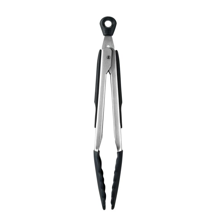 OXO Good Grips 9-Inch Tongs with Silicone Heads - Durable, Non-Slip Kitchen Tool in Black