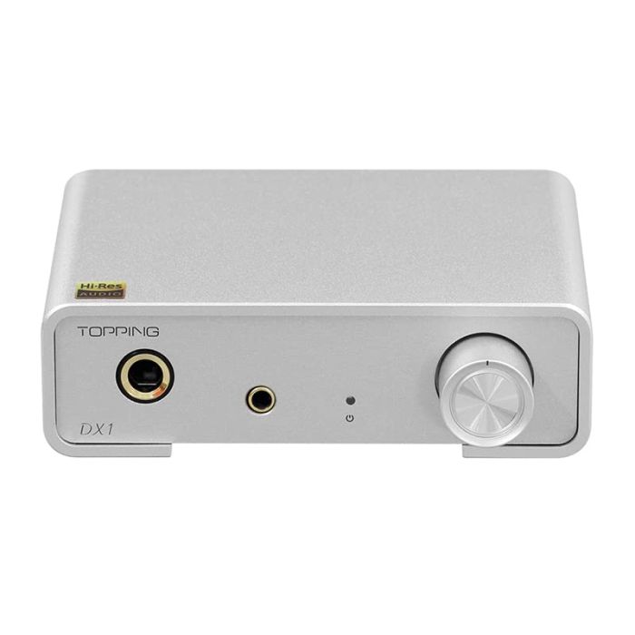 Top Topping DX1 Decoder AK4493S XU208 DAC & Headphone Amplifier - DSD256 PCM384 Mini DAC in Silver