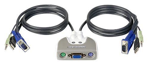 IOGEAR MiniView Micro USB Audio KVM Switch GCS712U - Fast, Reliable Control with Cables Included
