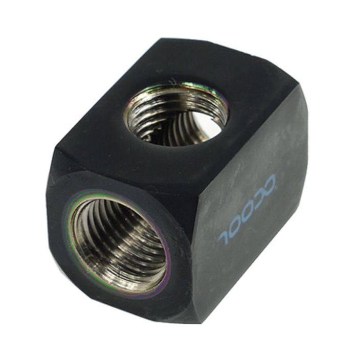 Alphacool 17030 HF T-Piece Connection Terminal G1/4 - Deep Black Water Cooling Fittings