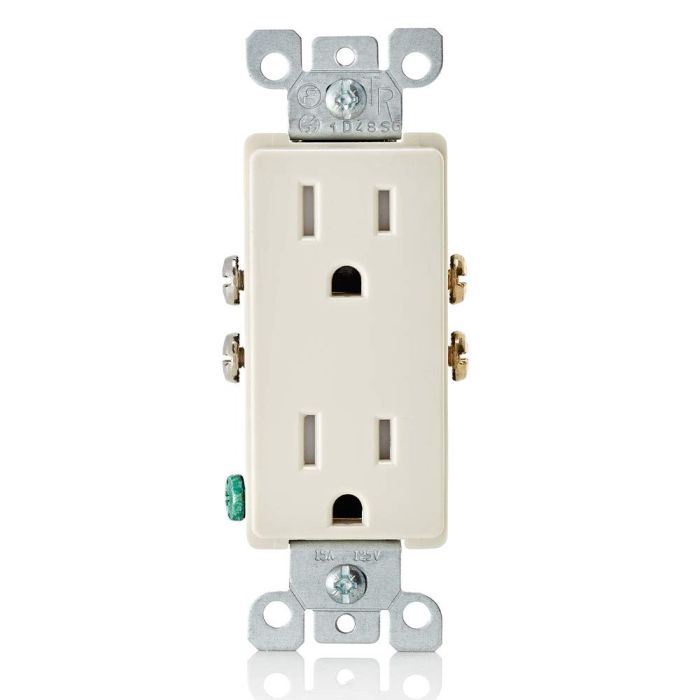 Leviton T5325 15 Amp Decora Tamper-Resistant Wall Outlet - Light Almond | Durable & Safe Electrical Solution