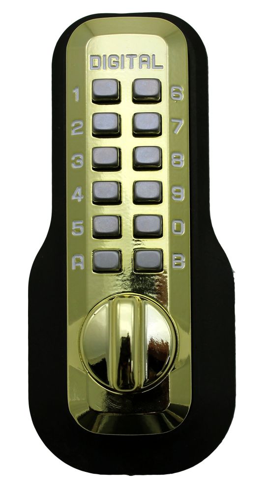 Secure Your Home with M210 Digital Door Lock: Keyless Deadbolt in Bright Brass Finish