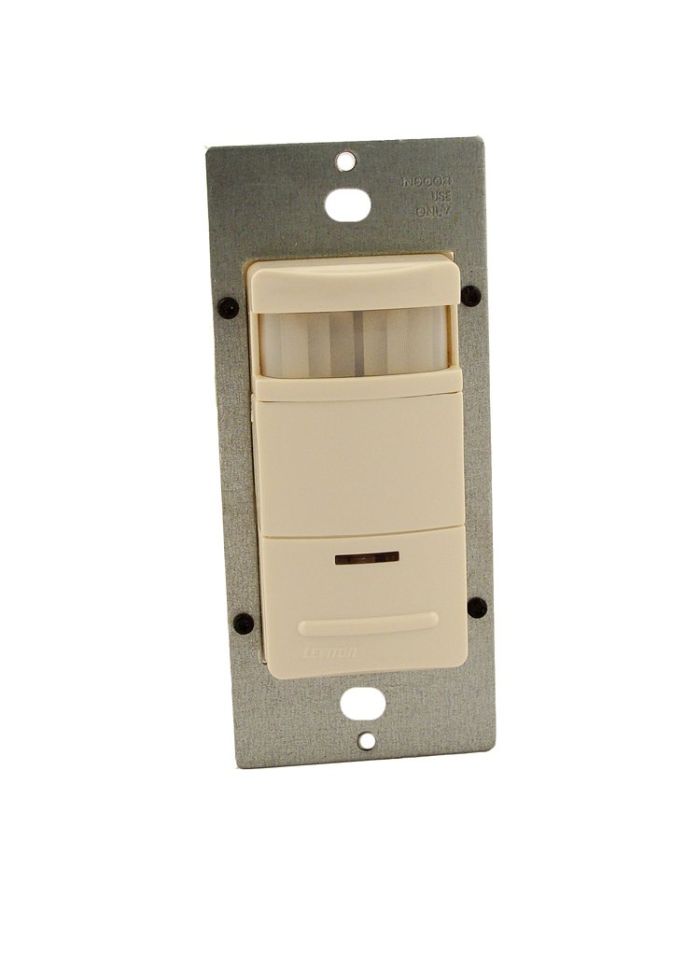 Leviton ODS10-IDT Decora Wall Switch Occupancy Sensor - Light Almond, 120/277V for Energy Savings