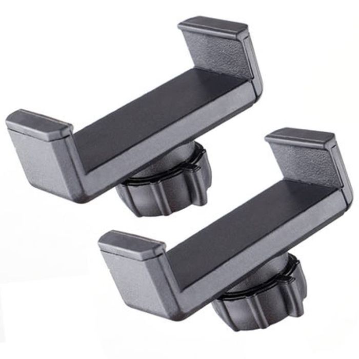 VizGiz 2 Pack Ring Light Phone Holder Clamp - 17mm Rotating Ball Clip for Gooseneck Tripod & Live Broadcast Support