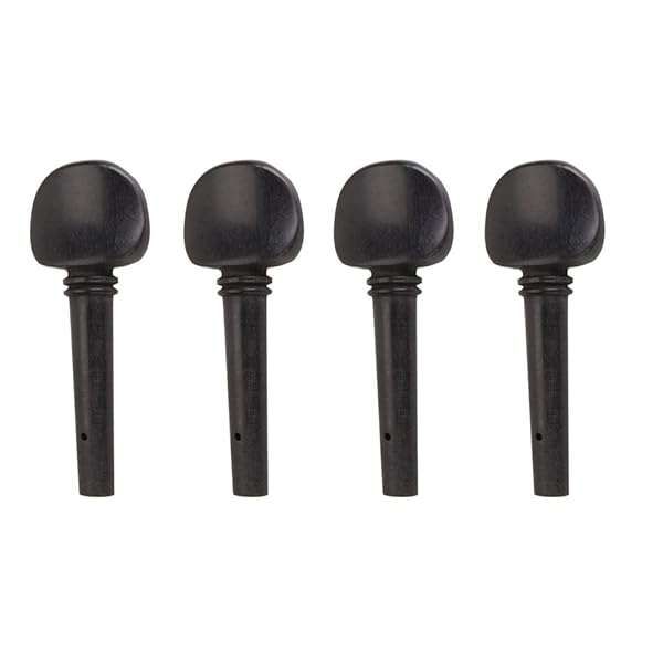 Premium 4/4 Ebony Violin Tuning Pegs Set - Enhance Your Instrument's Performance