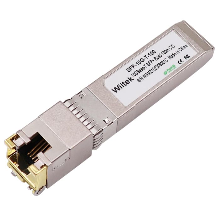 Wiitek 100M 10Gbps SFP+ to RJ45 Modules - Compatible with Cisco, Ubiquiti, Netgear, Mikrotik | Low Power Consumption