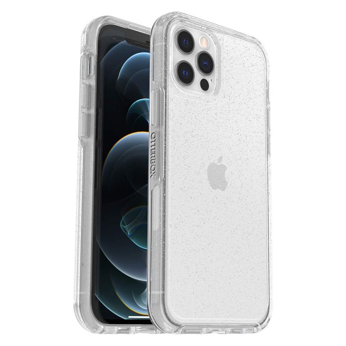OtterBox Symmetry Series Case for iPhone 12/12 Pro - Stardust Silver Flake, Sleek Design & Camera Protection