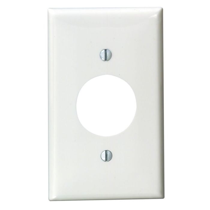 Leviton 80704-W 1-Gang Wallplate - 1.406-Inch Hole Device Receptacle, White | Durable & Stylish Solution