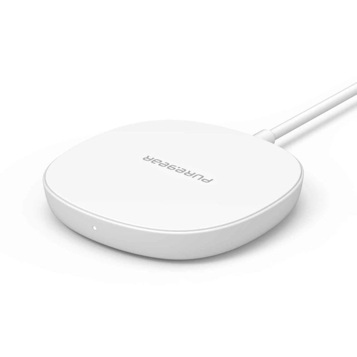 PureGear 15W Qi Fast Wireless Charging Pad for iPhone 12/11, Galaxy S21 & More - MagSafe Compatible Charger