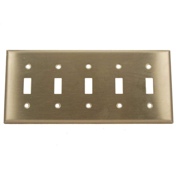 Leviton 84023-40 SS WP 5G TGL: Standard Size Wall Plate for Enhanced Connectivity