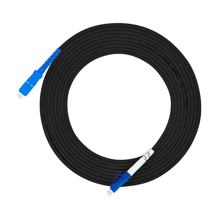 Jeirdus 200M LC to LC Outdoor Armored Simplex 9/125 SM Fiber Optic Cable - High-Quality 656ft Jumper Patch Cord