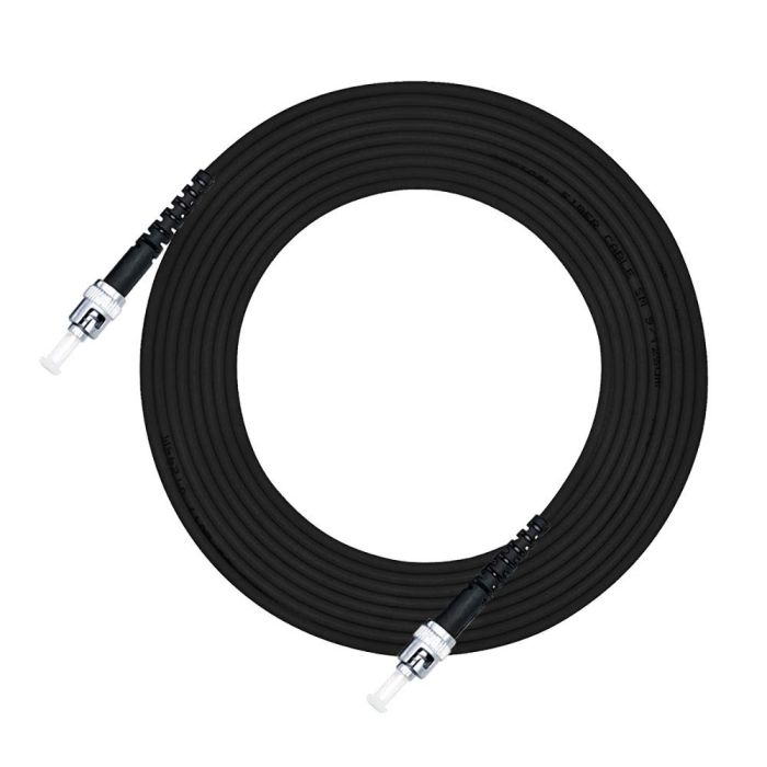 Jeirdus 150M ST to ST Outdoor Armored Simplex 9/125 SM Fiber Optic Cable Jumper - High-Quality 492ft Optical Patch Cord