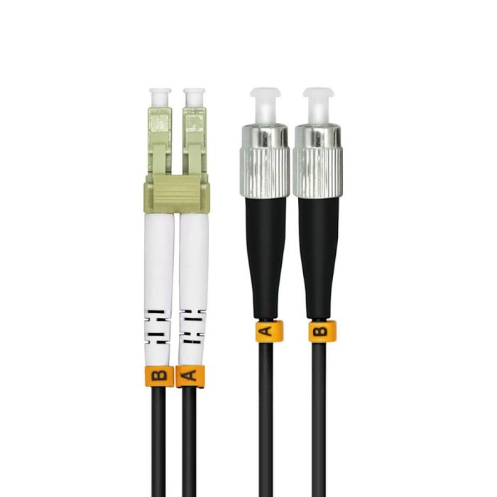 Jeirdus 20M LC to FC 10G OM3 Outdoor Armored Duplex Fiber Optic Cable Jumper - 50/125 Multimode Patch Cord (65FT)