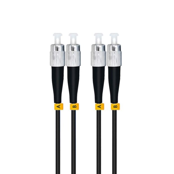 Jeirdus 5M 16FT FC to FC 10G OM3 Outdoor Armored Duplex Fiber Optic Cable Jumper - High-Speed Multimode Patch Cord