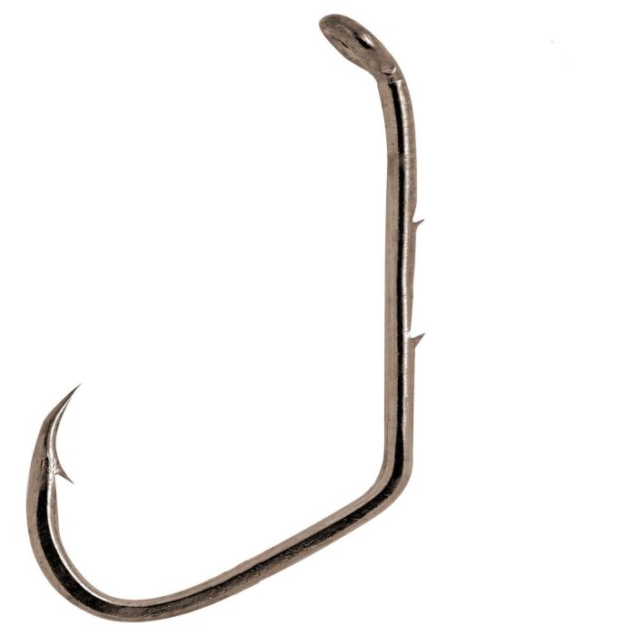 Matzuo Sickle Baitholder Offset Down Eye Hook - Black Chrome, Size 6 for Ultimate Fishing Success