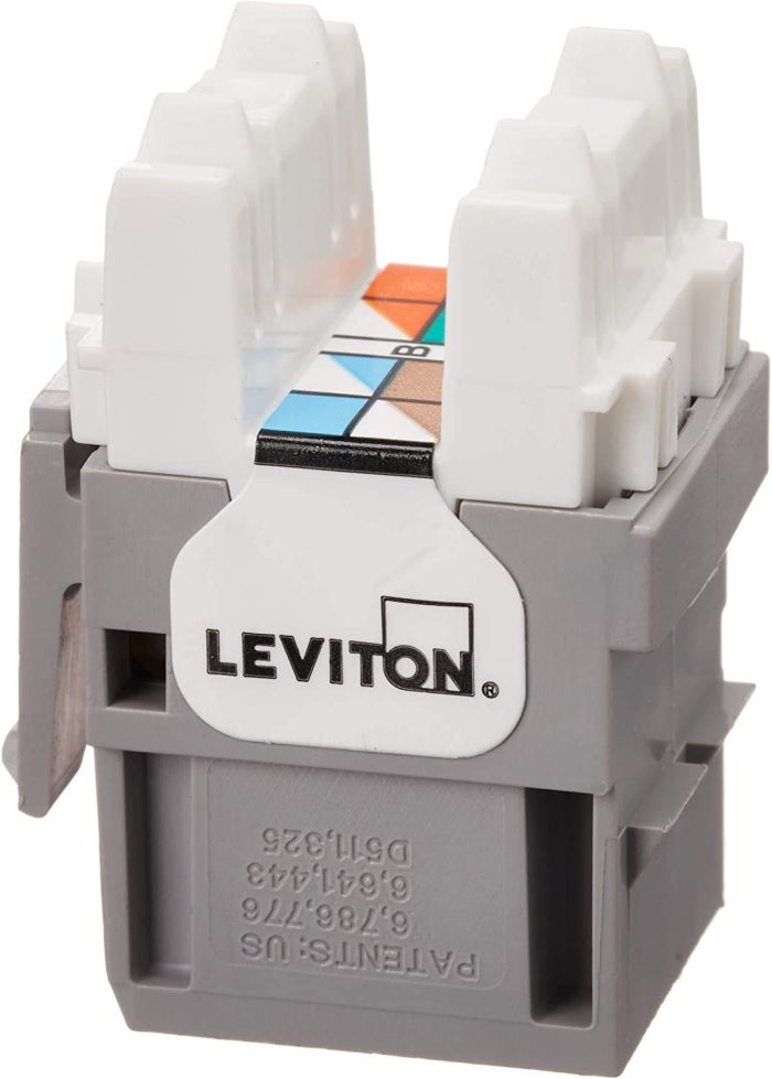 Leviton 61110-BG6 Extreme Quick Port Connector - 25-Pack, Grey | High-Quality Networking Solution