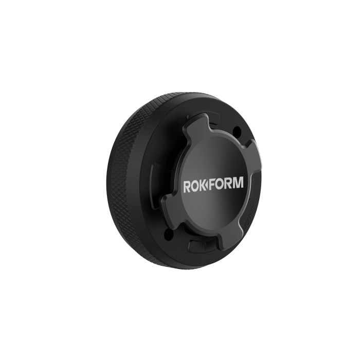 Rokform Phone Case Mount: Secure Aluminum Dash Holder for Cars & Trucks - Compatible with Twist Lock Cases (Black)
