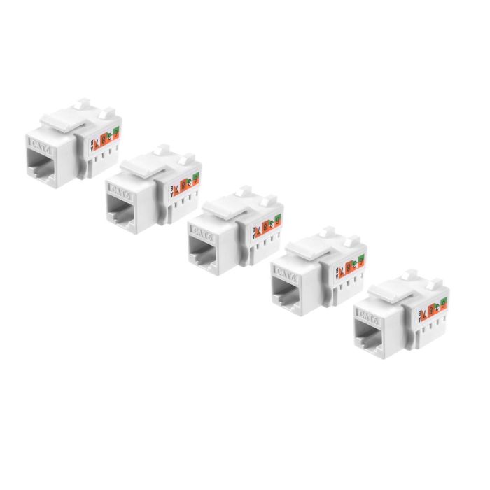Buy TENINYU 5-Pack RJ45 Keystone Jack Module Connector for Cat 6/5e/5 - 568A/568B Compatible, White