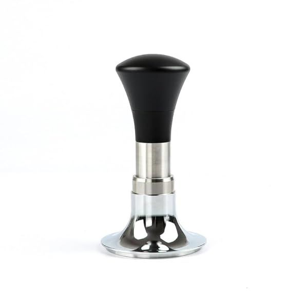 54mm Espresso Tamper Self Adjustable with Sound Feedback Calibrated Spring Loaded for Breville Stainless Steel Flat Base