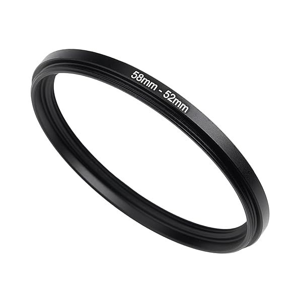 58mm to 52mm Step-Down Ring Filter Adapter for UV, ND, CPL - Metal Filter Adapter for All Brands