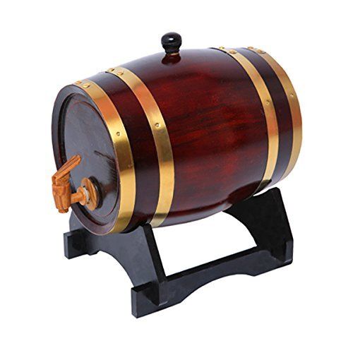 5L Oak Whiskey Barrel Dispenser - Vintage Decanter for Wine, Spirits & Beer | Home Bar Essential
