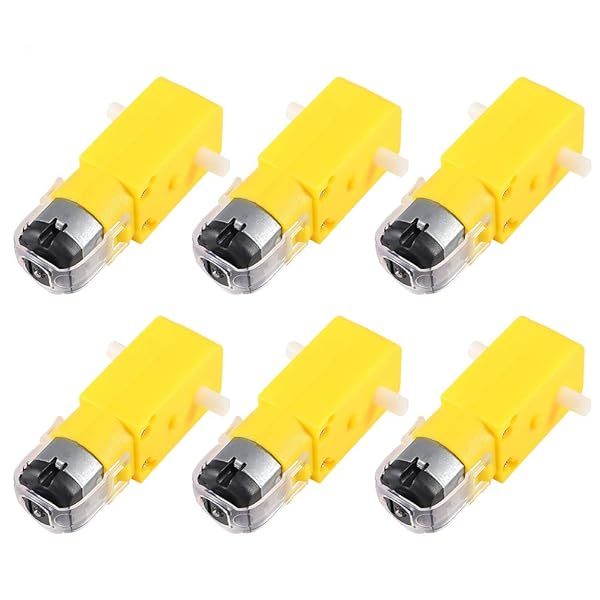 6 PCS DC Electric Motor 3V-6V Dual Shaft Geared TT Magnetic Gearbox for Arduino Smart Car Robot Toys and Chassis Models