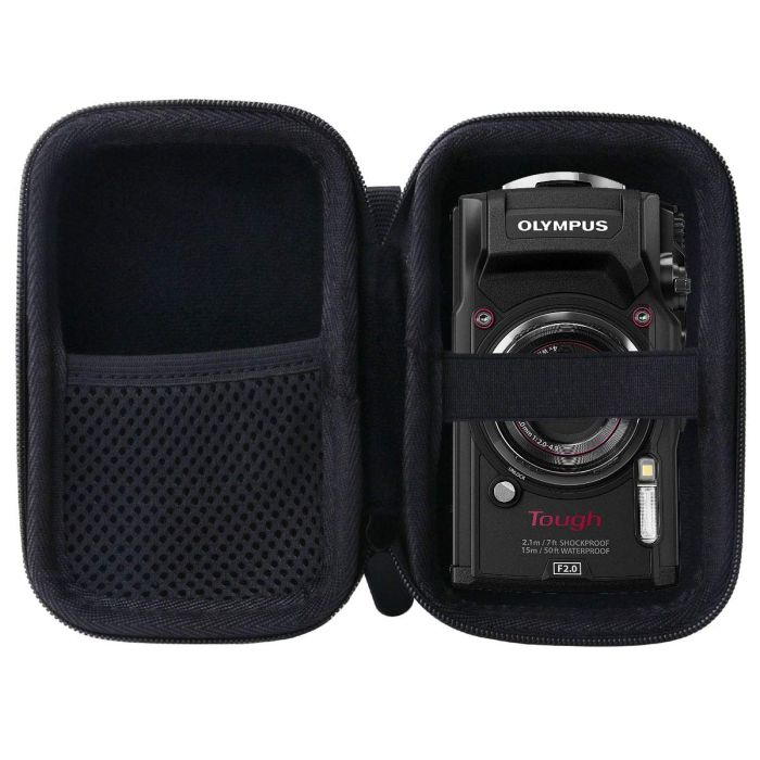 WERJIA Hard Carrying Case for Olympus Tough TG-7/TG-6/TG-5/TG-4 - Durable Black Storage Case for Digital Cameras