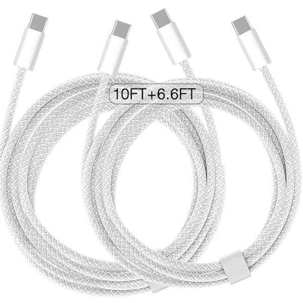 6/10 Ft USB C to USB C Fast Charger for iPad Pro 12.9, iPad Air 5/4, Mini 6 & More - High-Speed Charging Cable