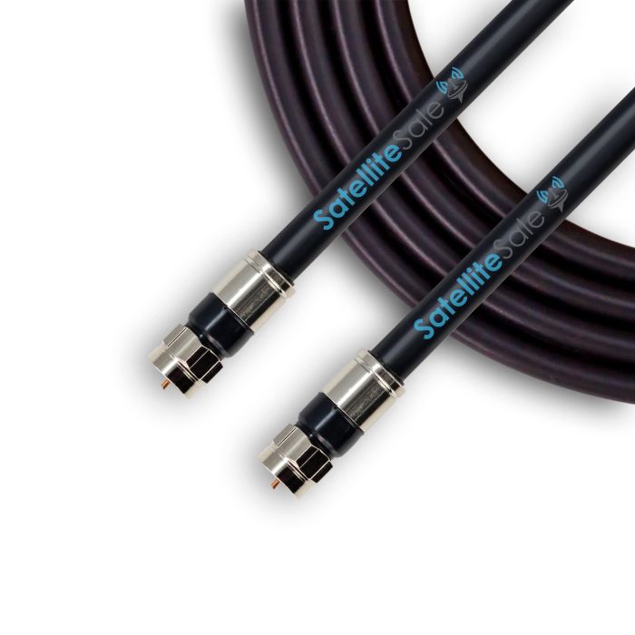 SatelliteSale Digital 75Ohm RG-6/U Coaxial Cable with F-Type Connector Indoor/Outdoor Universal Wire White Cord 3 feet
