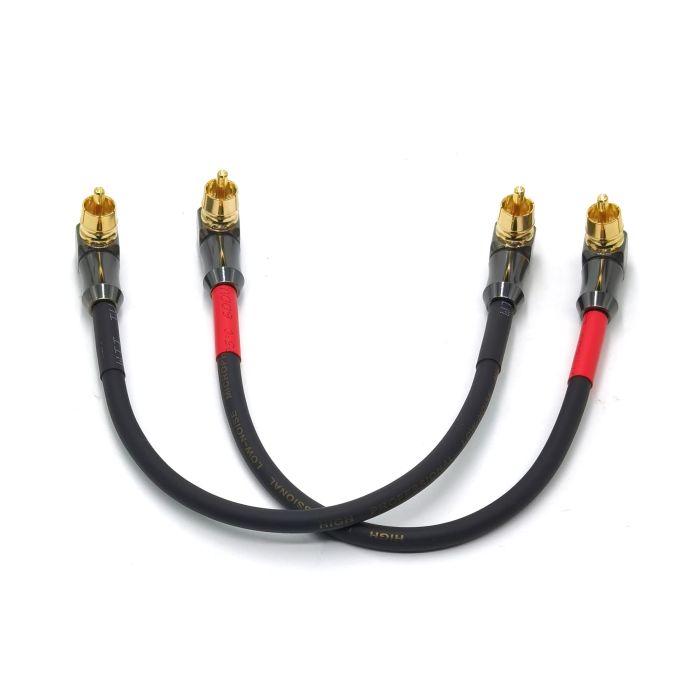 WJSTN-061 90 Degree Right Angle RCA Cable Subwoofer Cable Male-to-Male RCA Audio Cable 2Pack (8in)