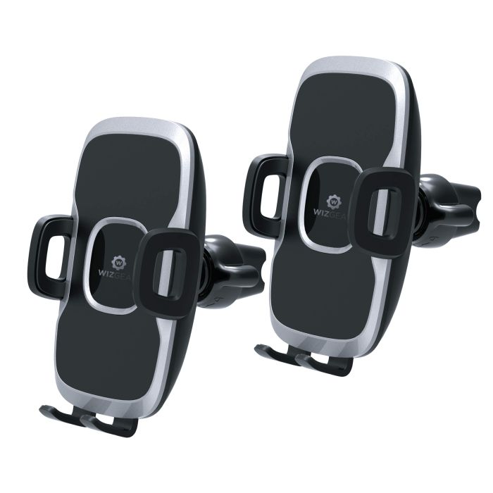 WizGear Car Phone Mount 2 Pack - Swift-Grip Air Vent Holder for Any Smartphone with Twist Lock Base