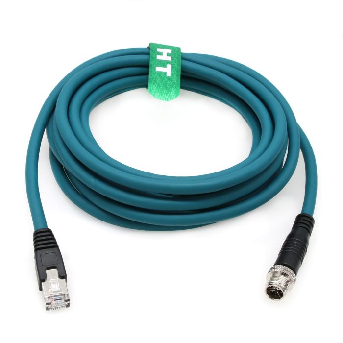 HangTon 3M Ethernet Cable for Cognex In-Sight 9000/7000 Gen2, Microscan & Basler Cameras - M12 8 Pin X-Code RJ45