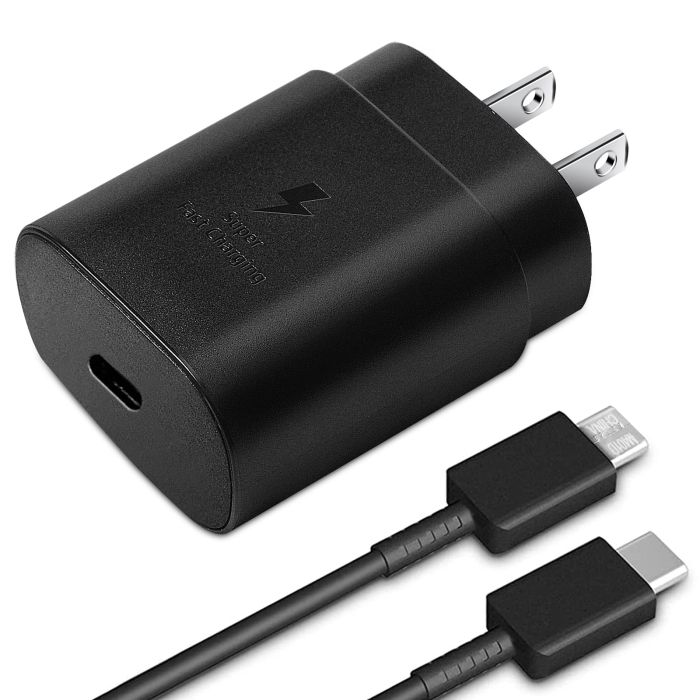 USB C Superfast Charger & 5ft Type-C Cable - 25W PD Adapter for iPhone 15, Samsung Galaxy S23/S22/S21, Note 20/10, Z Fold/Flip