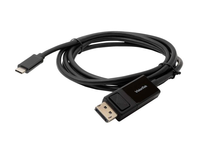 VisionTek USB-C to DisplayPort 1.4 Active Cable 2M - Bi-Directional M/M for High-Quality Video